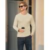 imageMAGCOMSEN Mens Long Sleeve Shirt with Pocket Cotton Crew Neck Shirts Casual Lightweight TShirtApricot
