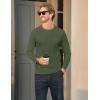 imageMAGCOMSEN Mens Long Sleeve Shirt with Pocket Cotton Crew Neck Shirts Casual Lightweight TShirtArmy Green