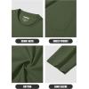 imageMAGCOMSEN Mens Long Sleeve Shirt with Pocket Cotton Crew Neck Shirts Casual Lightweight TShirtArmy Green