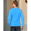 imageMAGCOMSEN Mens Long Sleeve Shirt with Pocket Cotton Crew Neck Shirts Casual Lightweight TShirtAzure