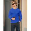 imageMAGCOMSEN Mens Long Sleeve Shirt with Pocket Cotton Crew Neck Shirts Casual Lightweight TShirtColor Blue