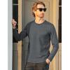 imageMAGCOMSEN Mens Long Sleeve Shirt with Pocket Cotton Crew Neck Shirts Casual Lightweight TShirtDark Grey