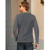 imageMAGCOMSEN Mens Long Sleeve Shirt with Pocket Cotton Crew Neck Shirts Casual Lightweight TShirtDark Grey