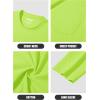 imageMAGCOMSEN Mens Long Sleeve Shirt with Pocket Cotton Crew Neck Shirts Casual Lightweight TShirtFluorescent Green