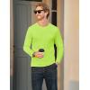 imageMAGCOMSEN Mens Long Sleeve Shirt with Pocket Cotton Crew Neck Shirts Casual Lightweight TShirtFluorescent Green