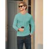 imageMAGCOMSEN Mens Long Sleeve Shirt with Pocket Cotton Crew Neck Shirts Casual Lightweight TShirtGrey Green