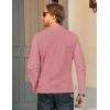 imageMAGCOMSEN Mens Long Sleeve Shirt with Pocket Cotton Crew Neck Shirts Casual Lightweight TShirtGrey Pink