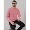 imageMAGCOMSEN Mens Long Sleeve Shirt with Pocket Cotton Crew Neck Shirts Casual Lightweight TShirtGrey Pink