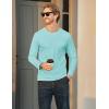 imageMAGCOMSEN Mens Long Sleeve Shirt with Pocket Cotton Crew Neck Shirts Casual Lightweight TShirtLake Blue