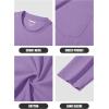 imageMAGCOMSEN Mens Long Sleeve Shirt with Pocket Cotton Crew Neck Shirts Casual Lightweight TShirtLight Purple