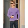 imageMAGCOMSEN Mens Long Sleeve Shirt with Pocket Cotton Crew Neck Shirts Casual Lightweight TShirtLight Purple
