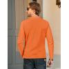imageMAGCOMSEN Mens Long Sleeve Shirt with Pocket Cotton Crew Neck Shirts Casual Lightweight TShirtOrange