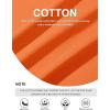 imageMAGCOMSEN Mens Long Sleeve Shirt with Pocket Cotton Crew Neck Shirts Casual Lightweight TShirtOrange