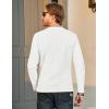 imageMAGCOMSEN Mens Long Sleeve Shirt with Pocket Cotton Crew Neck Shirts Casual Lightweight TShirtWhite