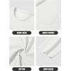 imageMAGCOMSEN Mens Long Sleeve Shirt with Pocket Cotton Crew Neck Shirts Casual Lightweight TShirtWhite