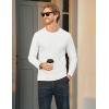 imageMAGCOMSEN Mens Long Sleeve Shirt with Pocket Cotton Crew Neck Shirts Casual Lightweight TShirtWhite