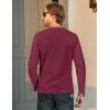 imageMAGCOMSEN Mens Long Sleeve Shirt with Pocket Cotton Crew Neck Shirts Casual Lightweight TShirtWine Red