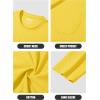 imageMAGCOMSEN Mens Long Sleeve Shirt with Pocket Cotton Crew Neck Shirts Casual Lightweight TShirtYellow