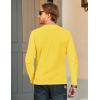imageMAGCOMSEN Mens Long Sleeve Shirt with Pocket Cotton Crew Neck Shirts Casual Lightweight TShirtYellow