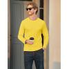 imageMAGCOMSEN Mens Long Sleeve Shirt with Pocket Cotton Crew Neck Shirts Casual Lightweight TShirtYellow
