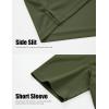 imageMAGCOMSEN Mens Henley Shirts Short Sleeve Casual Collarless Shirt Quick Dry Summer TShirts Golf Workout TopsArmy Green