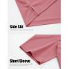 imageMAGCOMSEN Mens Henley Shirts Short Sleeve Casual Collarless Shirt Quick Dry Summer TShirts Golf Workout TopsGrey Pink