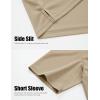 imageMAGCOMSEN Mens Henley Shirts Short Sleeve Casual Collarless Shirt Quick Dry Summer TShirts Golf Workout TopsKhaki