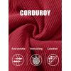 imageMAGCOMSEN Womens Corduroy Jacket Sherpa Fleece Lined Warm Winter Coat Button Down Casual Jacket with PocketsWine Red