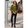 imageMAGCOMSEN Womens Corduroy Jacket Sherpa Fleece Lined Warm Winter Coat Button Down Casual Jacket with PocketsWolf Brown
