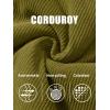 imageMAGCOMSEN Womens Corduroy Jacket Sherpa Fleece Lined Warm Winter Coat Button Down Casual Jacket with PocketsWolf Brown