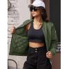 imageMAGCOMSEN Womens Winter Bomber Jacket Casual Basic Zip Up Padded Coats Water Resistant Long Sleeve Outwear with PocketsArmy Green