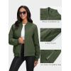 imageMAGCOMSEN Womens Winter Bomber Jacket Casual Basic Zip Up Padded Coats Water Resistant Long Sleeve Outwear with PocketsArmy Green