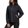 imageMAGCOMSEN Womens Winter Bomber Jacket Casual Basic Zip Up Padded Coats Water Resistant Long Sleeve Outwear with PocketsBlack