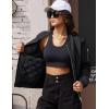 imageMAGCOMSEN Womens Winter Bomber Jacket Casual Basic Zip Up Padded Coats Water Resistant Long Sleeve Outwear with PocketsBlack