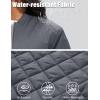 imageMAGCOMSEN Womens Winter Bomber Jacket Casual Basic Zip Up Padded Coats Water Resistant Long Sleeve Outwear with PocketsDark Grey