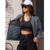 imageMAGCOMSEN Womens Winter Bomber Jacket Casual Basic Zip Up Padded Coats Water Resistant Long Sleeve Outwear with PocketsDark Grey