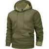 imageMAGCOMSEN Mens Active Hoodies Fleece Lined Sweatshirts Casual Athletic Workout Pullover With Kangaroo PocketArmy Green