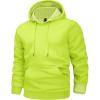 imageMAGCOMSEN Mens Active Hoodies Fleece Lined Sweatshirts Casual Athletic Workout Pullover With Kangaroo PocketYellow Green
