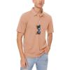 imageMAGCOMSEN Mens Polo Shirts 3 Buttons Casual Work T Shirts Quick Dry Short Sleeve Golf Shirt Pique Jersey Outdoor PerformanceApricot