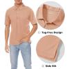 imageMAGCOMSEN Mens Polo Shirts 3 Buttons Casual Work T Shirts Quick Dry Short Sleeve Golf Shirt Pique Jersey Outdoor PerformanceApricot