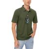 imageMAGCOMSEN Mens Polo Shirts 3 Buttons Casual Work T Shirts Quick Dry Short Sleeve Golf Shirt Pique Jersey Outdoor PerformanceArmy Green