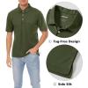 imageMAGCOMSEN Mens Polo Shirts 3 Buttons Casual Work T Shirts Quick Dry Short Sleeve Golf Shirt Pique Jersey Outdoor PerformanceArmy Green