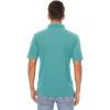 imageMAGCOMSEN Mens Polo Shirts 3 Buttons Casual Work T Shirts Quick Dry Short Sleeve Golf Shirt Pique Jersey Outdoor PerformanceGrey Green