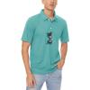 imageMAGCOMSEN Mens Polo Shirts 3 Buttons Casual Work T Shirts Quick Dry Short Sleeve Golf Shirt Pique Jersey Outdoor PerformanceGrey Green