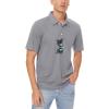 imageMAGCOMSEN Mens Polo Shirts 3 Buttons Casual Work T Shirts Quick Dry Short Sleeve Golf Shirt Pique Jersey Outdoor PerformanceLight Grey