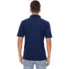 imageMAGCOMSEN Mens Polo Shirts 3 Buttons Casual Work T Shirts Quick Dry Short Sleeve Golf Shirt Pique Jersey Outdoor PerformanceNavy
