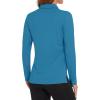 imageMAGCOMSEN Womens Polo Shirts Long Sleeve Golf T Shirt Quick Dry UPF 50 Sun Protection Lightweight Athletic Tennis ShirtsBlue Green