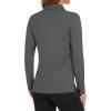 imageMAGCOMSEN Womens Polo Shirts Long Sleeve Golf T Shirt Quick Dry UPF 50 Sun Protection Lightweight Athletic Tennis ShirtsDark Grey