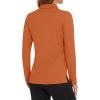 imageMAGCOMSEN Womens Polo Shirts Long Sleeve Golf T Shirt Quick Dry UPF 50 Sun Protection Lightweight Athletic Tennis ShirtsDark Orange