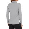 imageMAGCOMSEN Womens Polo Shirts Long Sleeve Golf T Shirt Quick Dry UPF 50 Sun Protection Lightweight Athletic Tennis ShirtsLight Grey